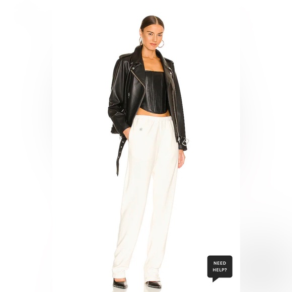 ☑️SOLD☑️ Ena Pelly Oversized New Yorker Biker Jacket in Black & Silver - Picture 13 of 16